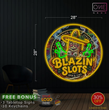 Blazin' Slots | LED Neon Sign