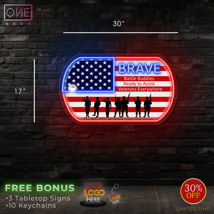 BRAVE | LED Neon Sign