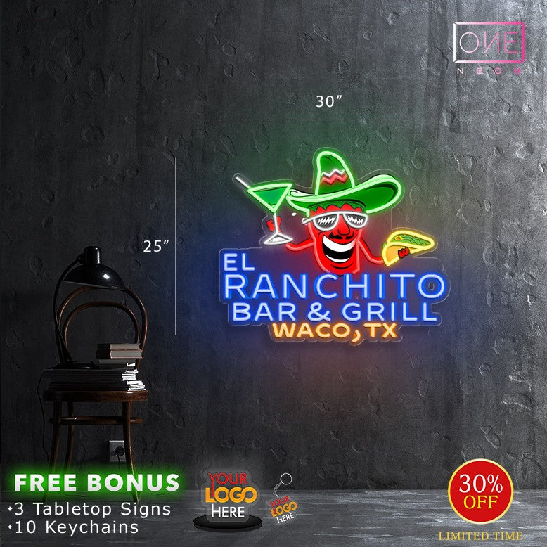 EL RANCHITO BAR & GRILL | LED Neon Sign