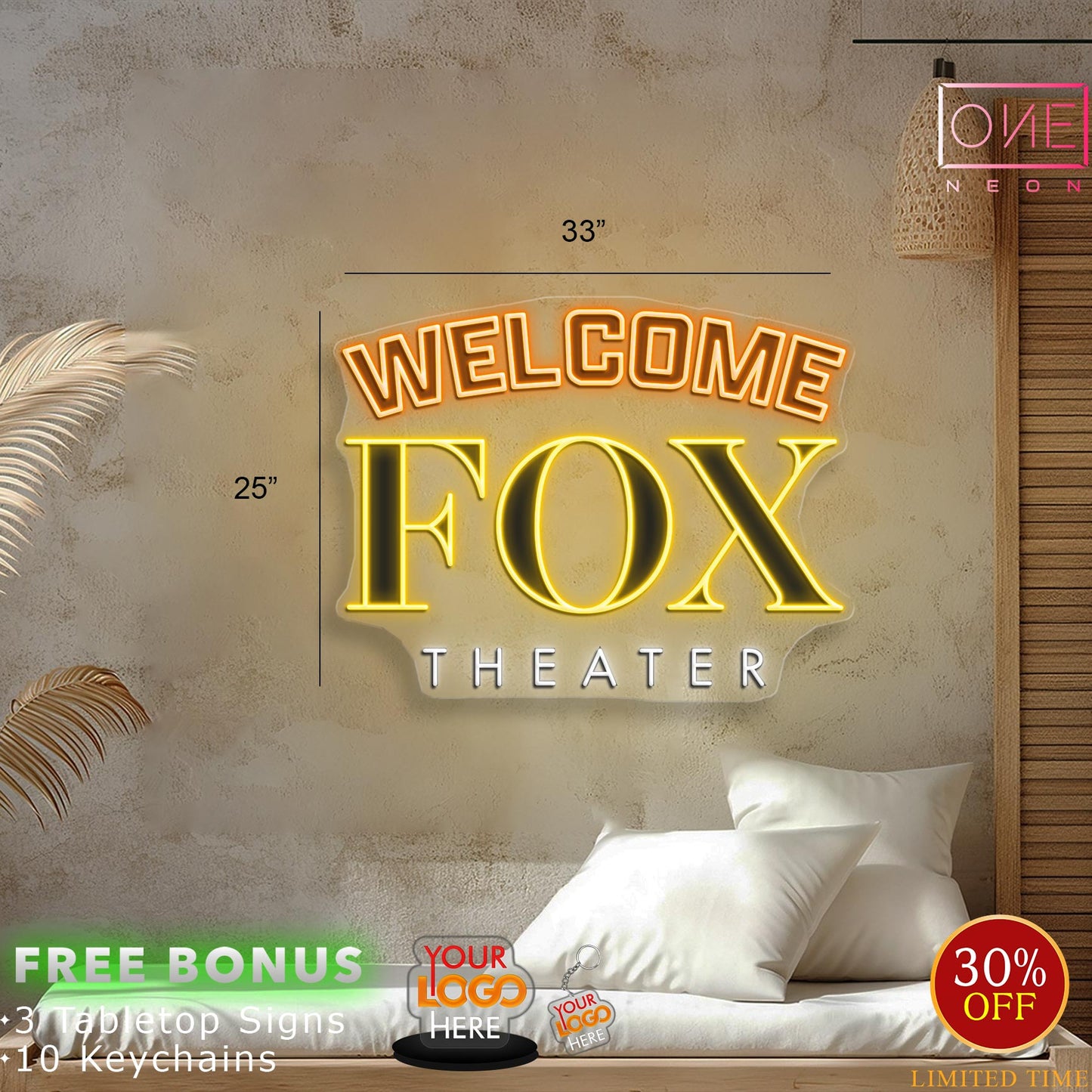 WELCOME FOX THEATER| LED Neon Sign