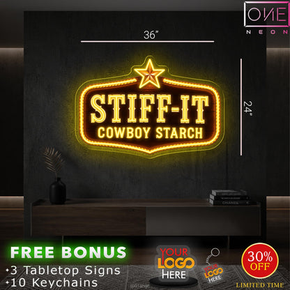 STIFF-IT COWBOY STARCH| LED Neon Sign