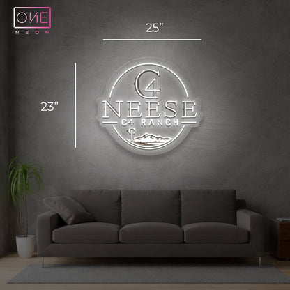 Enseigne néon LED œuvre d'art Tatoueur