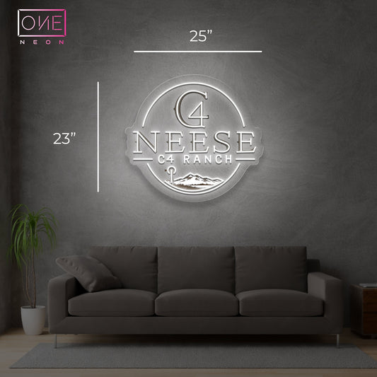 Enseigne néon LED œuvre d'art Tatoueur