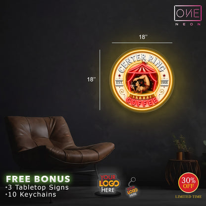 Center Ring Coffee | LED Neon Sign