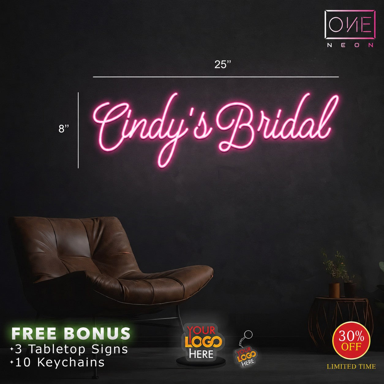 Cindy’s Bridal | LED Neon Sign