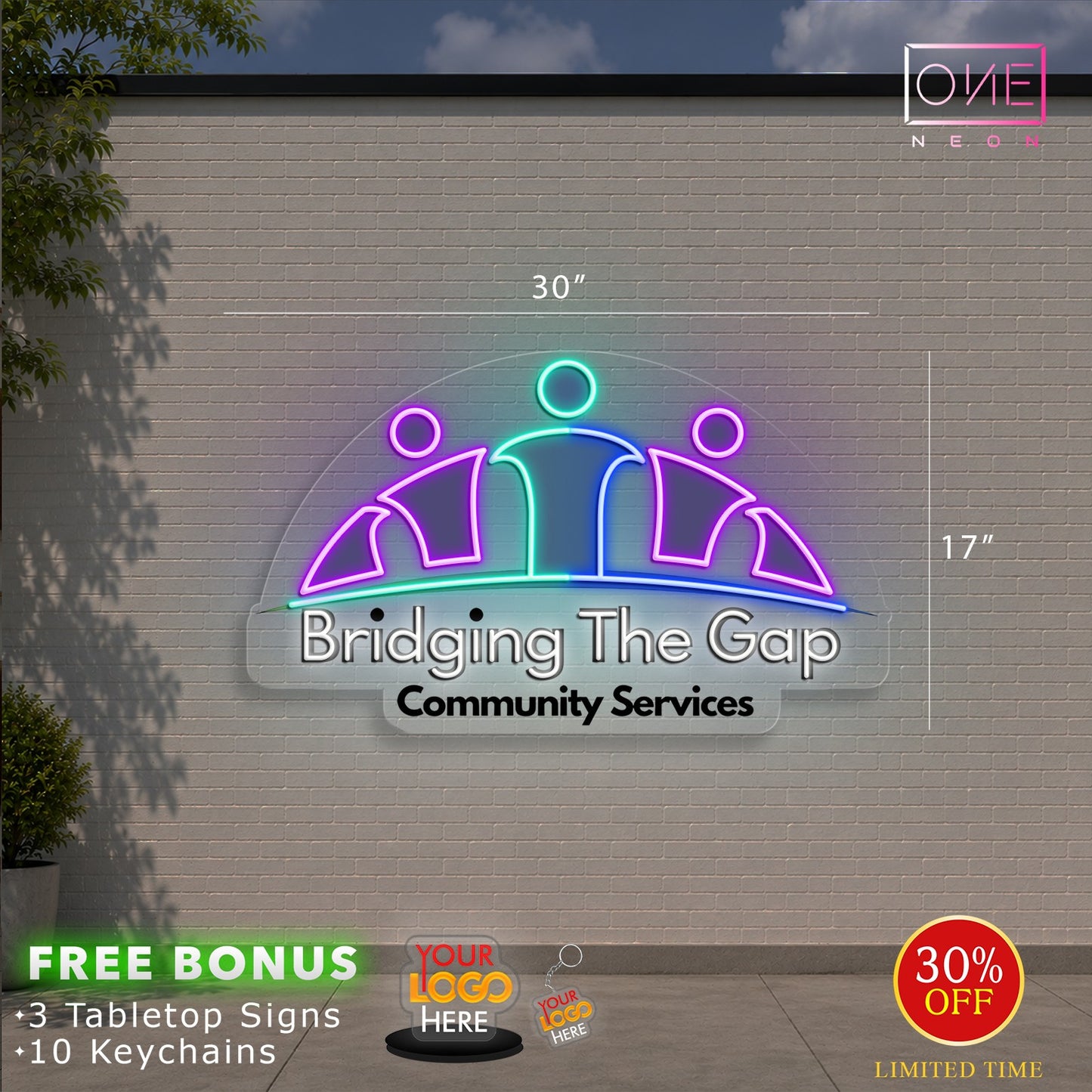 Bridging the Gap Community Services | LED Neon Sign