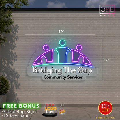 Bridging the Gap Community Services | LED Neon Sign