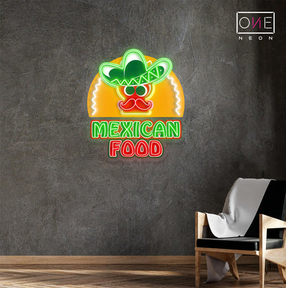Enseigne lumineuse LED néon Œuvre d'art cuisine mexicaine