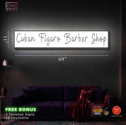 Cuban Figaro Barber Shop | Light Box Sign