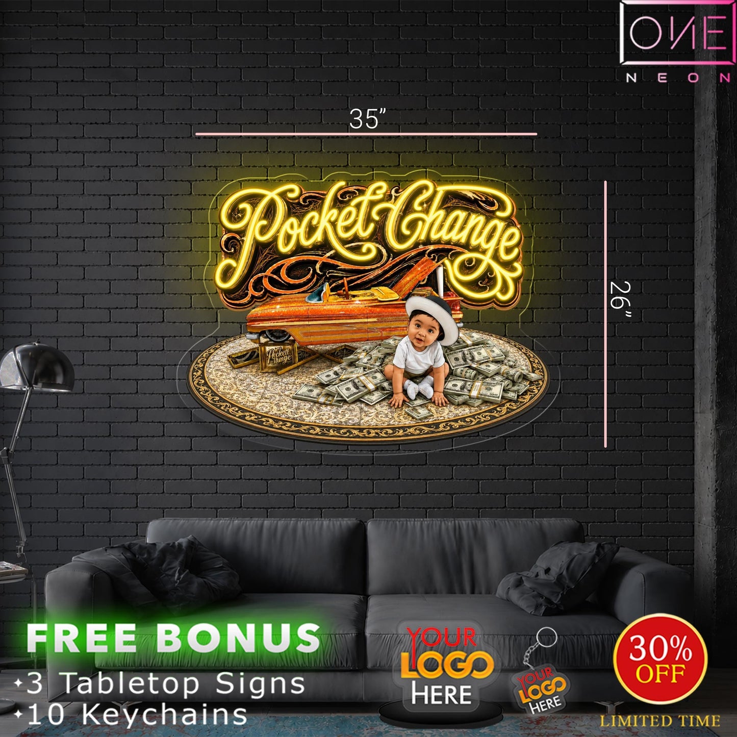 POCKET CHANGE | LED Neon Sign