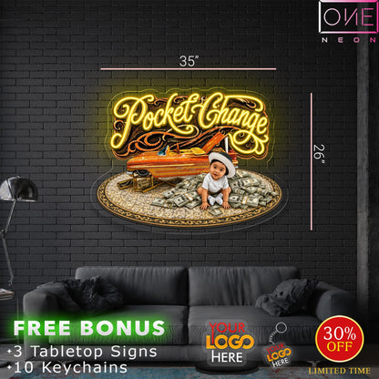 POCKET CHANGE | LED Neon Sign