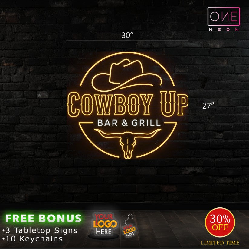 COWBOY UP | LED Neon Sign