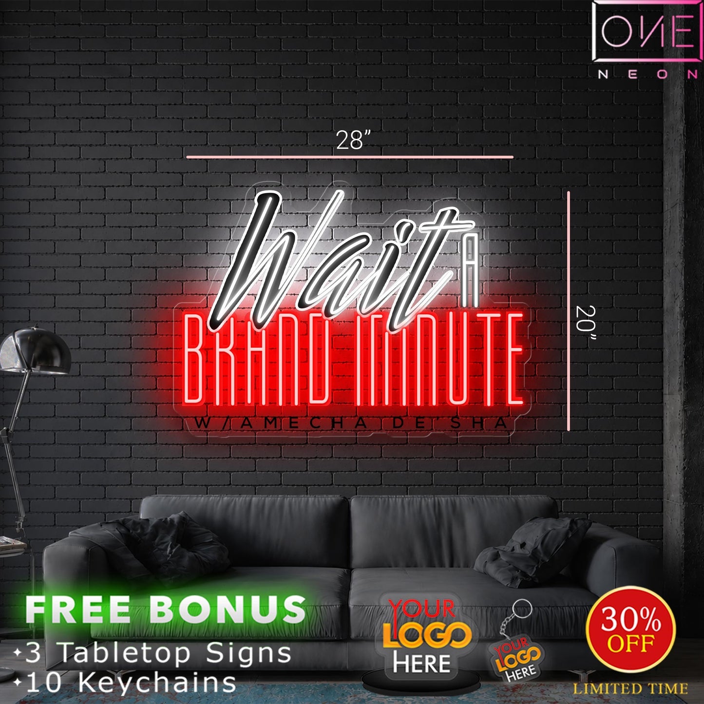 WAIT BRAND MINUTE | LED Neon Sign