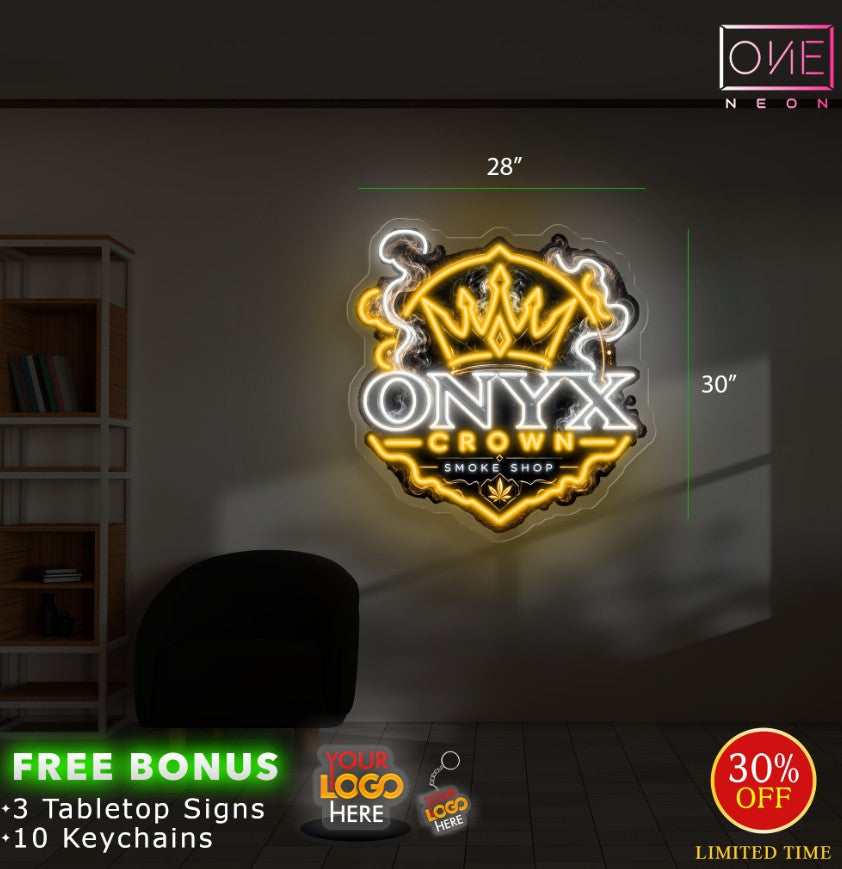 ONYX CROWN SMOKE SHOP | LED Neon Sign
