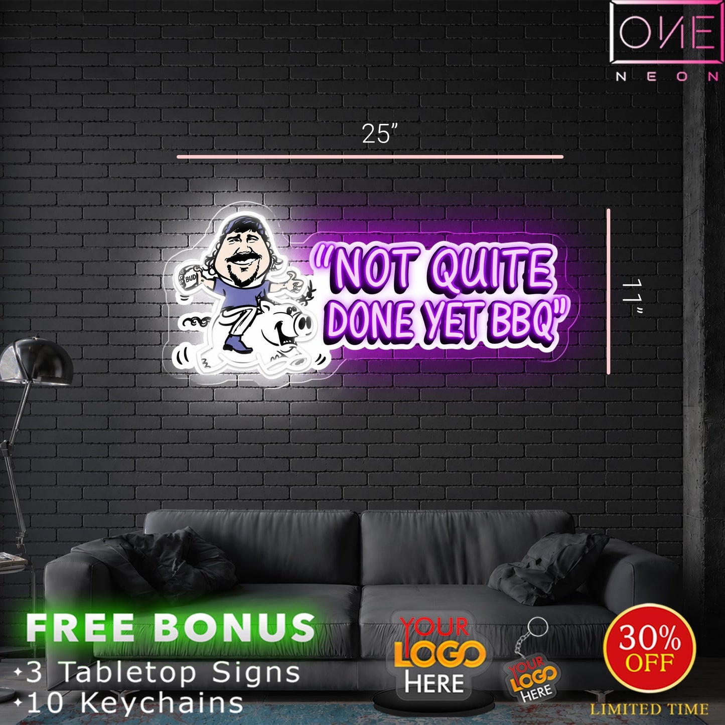 NOT QUITE DONE YET BBQ | LED Neon Sign