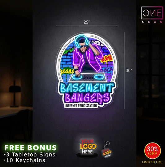 Enseigne néon LED œuvre d'art Tatoueur