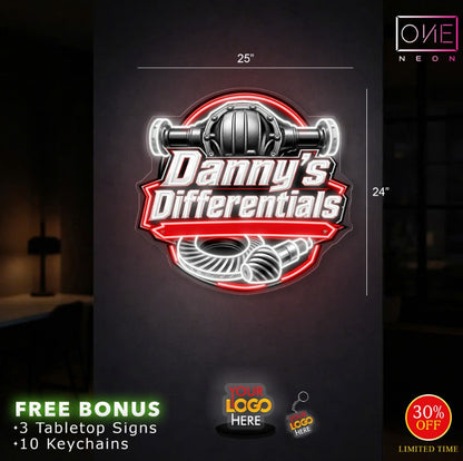 Danny’s differentials logo | LED Neon Sign