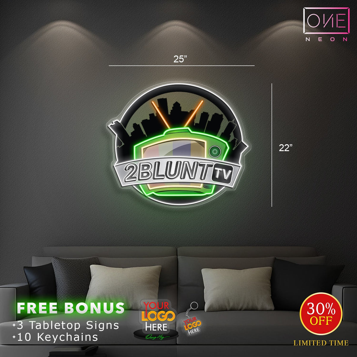 2BLUNT + DJ VARSITY | LED Neon Sign (3 signs)
