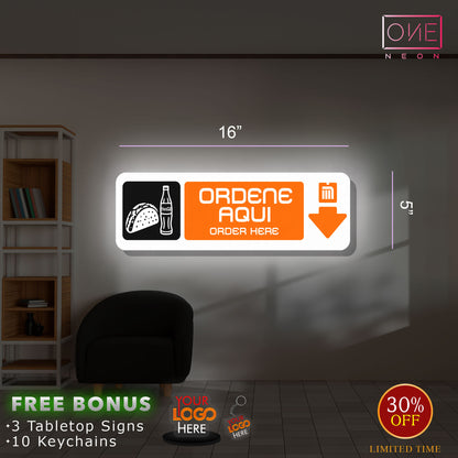 TROMPO &  RESROOM & ORDENE AQUI | Lightbox ( 3 SIGNS)