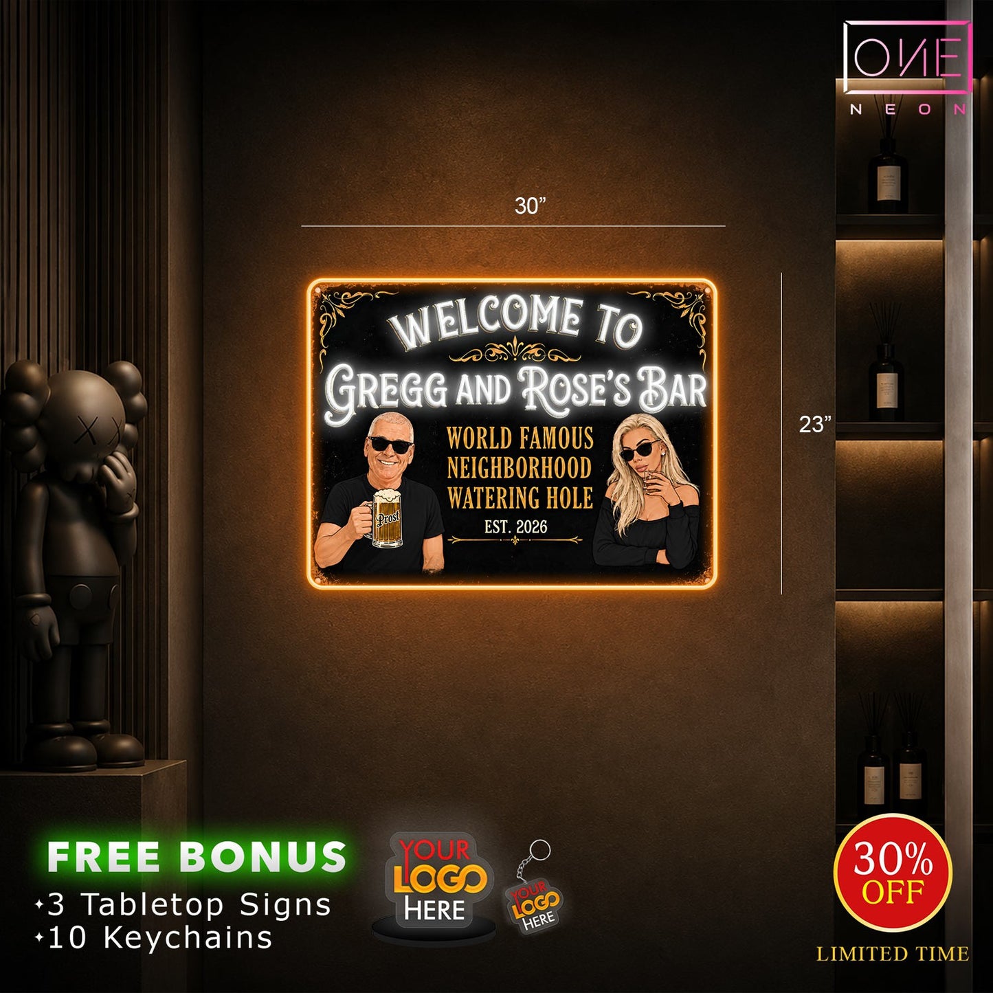 Welcome to Gregg and Rose's Bar | LED Neon Sign