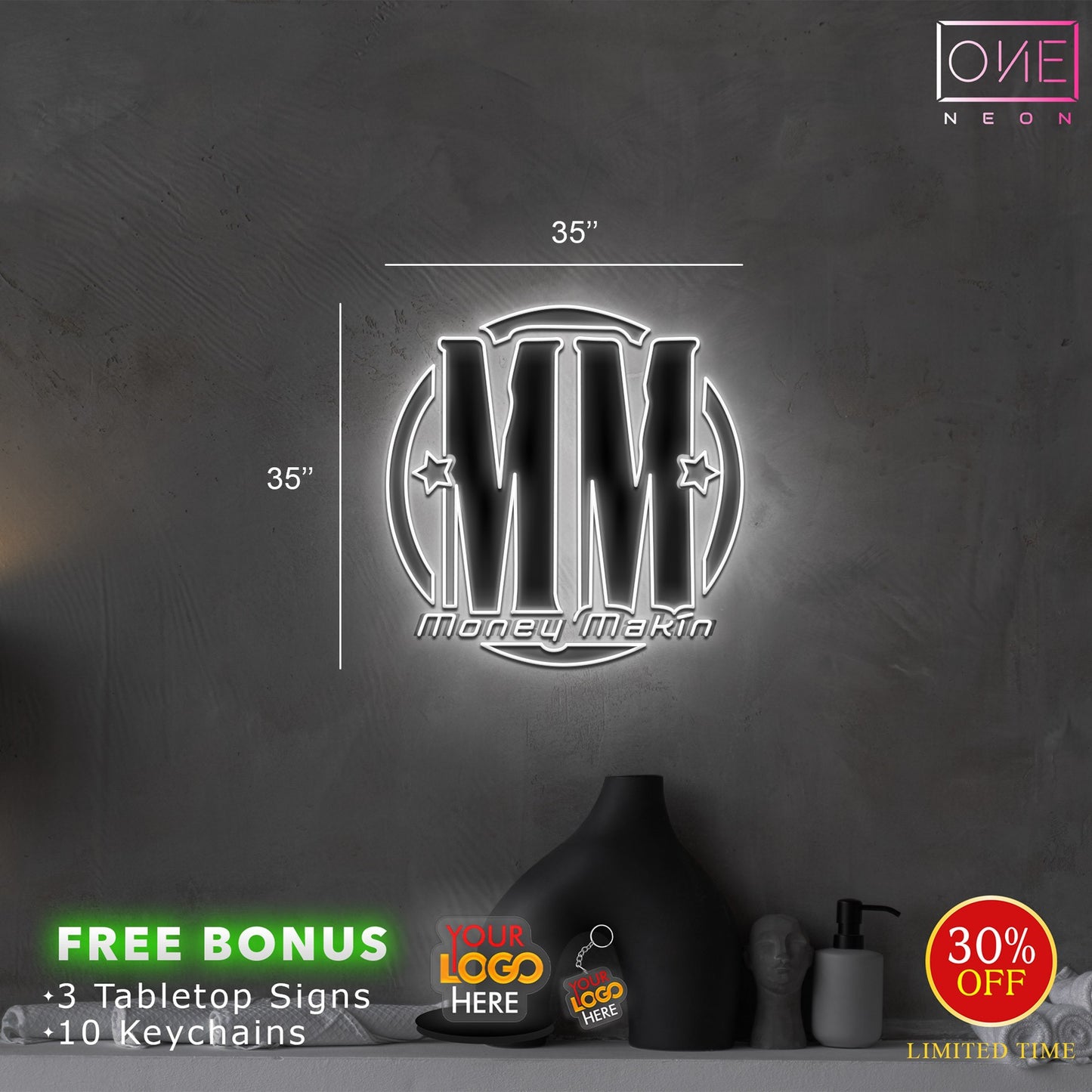 MM logo | LED Neon Sign