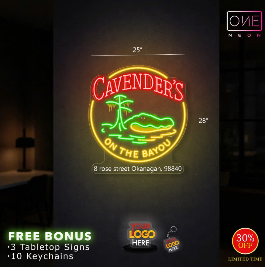 Cavender's On The Bayou | LED Neon Signs