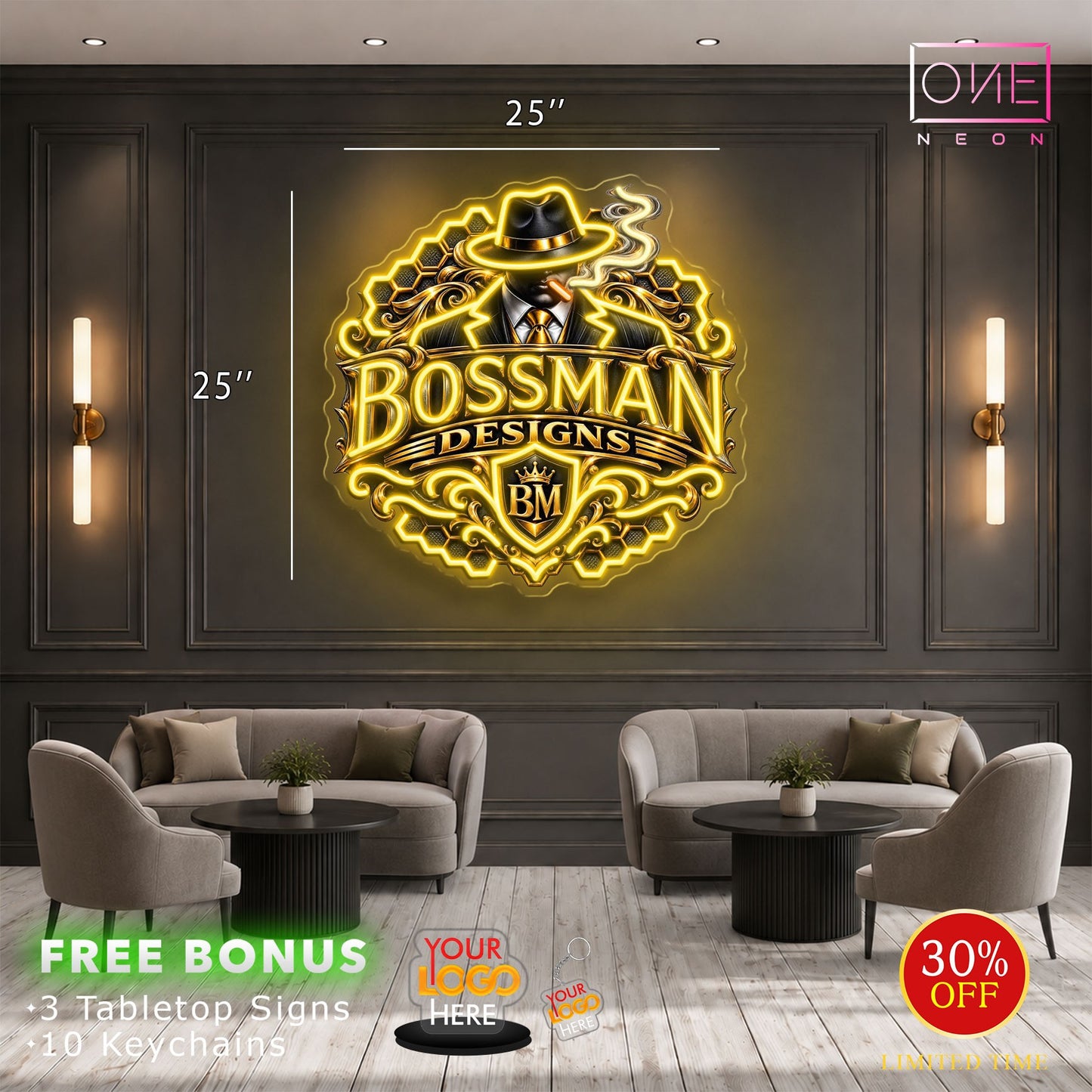 BOSSMAN DESIGNS | LED Neon Sign (Waterproof)
