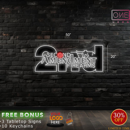 SECOND AMENDMENT FIREARMS | LED Neon Sign