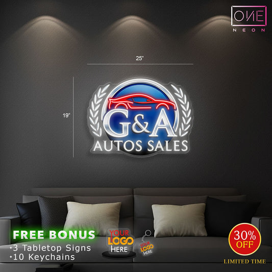 G & A AUTO SALES | LED Neon Sign