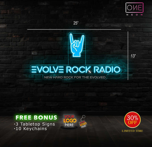 EVOLVE ROCK RADIO | LED Neon Sign