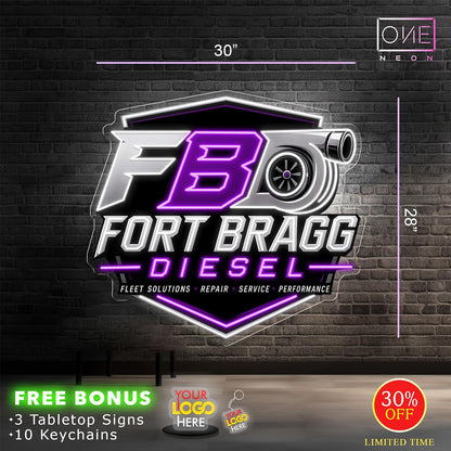 FBD FORT BRAGG DIESEL | LED Neon Sign