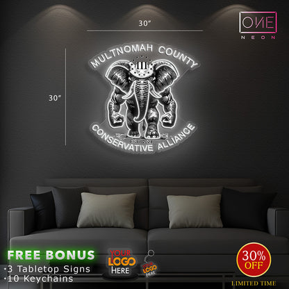 Enseigne néon LED œuvre d'art Tatoueur