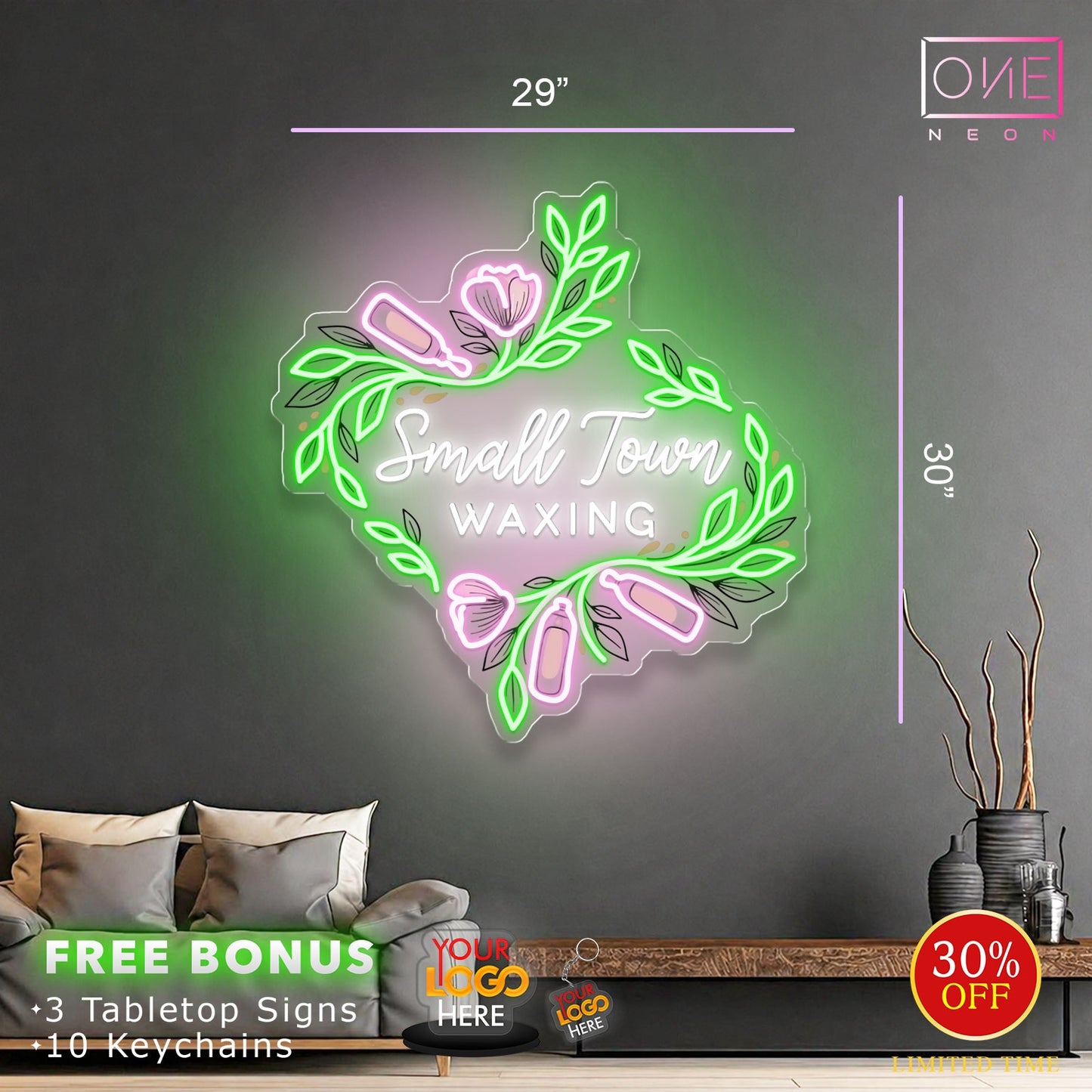 SMALL TOWN WAXING | LED Neon Sign