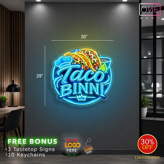 Enseigne néon LED œuvre d'art Tatoueur