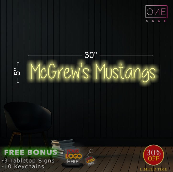 McGrew's Mustangs | LED Neon Sign