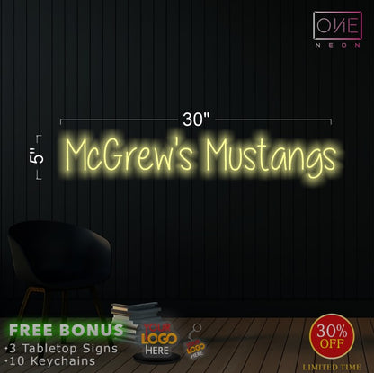 McGrew's Mustangs | LED Neon Sign