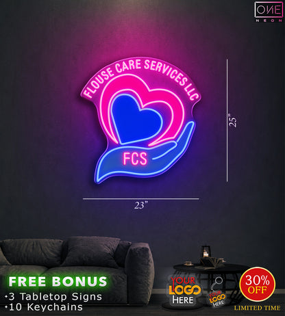 Enseigne néon LED œuvre d'art Tatoueur