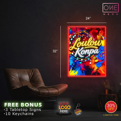 Enseigne néon LED œuvre d'art Tatoueur