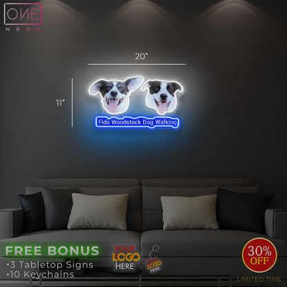 Fido Woodstock Dog Walking | LED Neon Sign