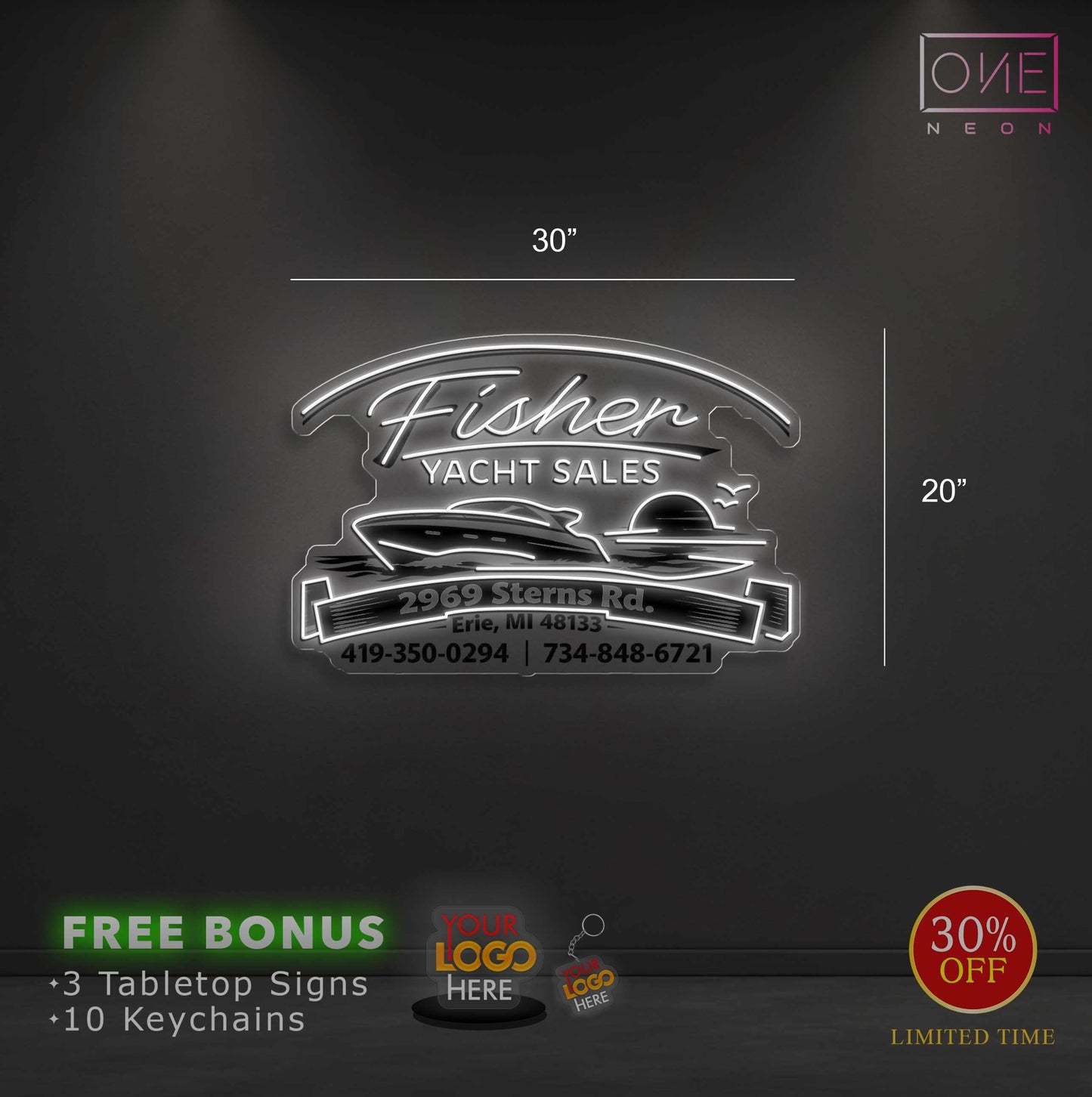 Enseigne néon LED œuvre d'art Tatoueur
