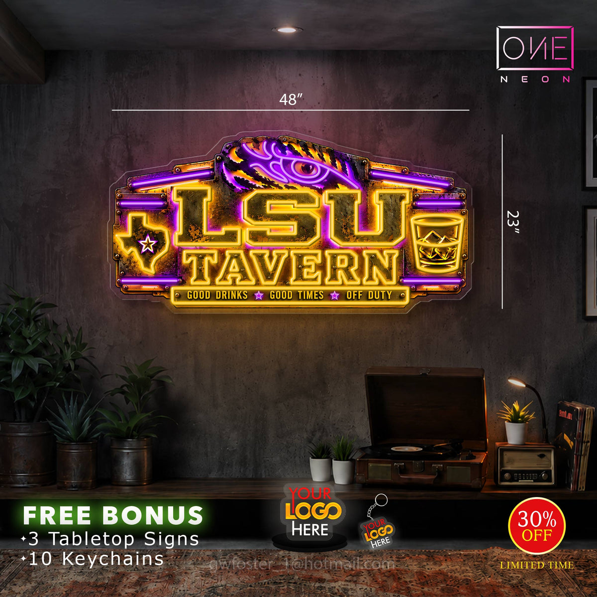 LSU TAVERN | LED Neon Sign