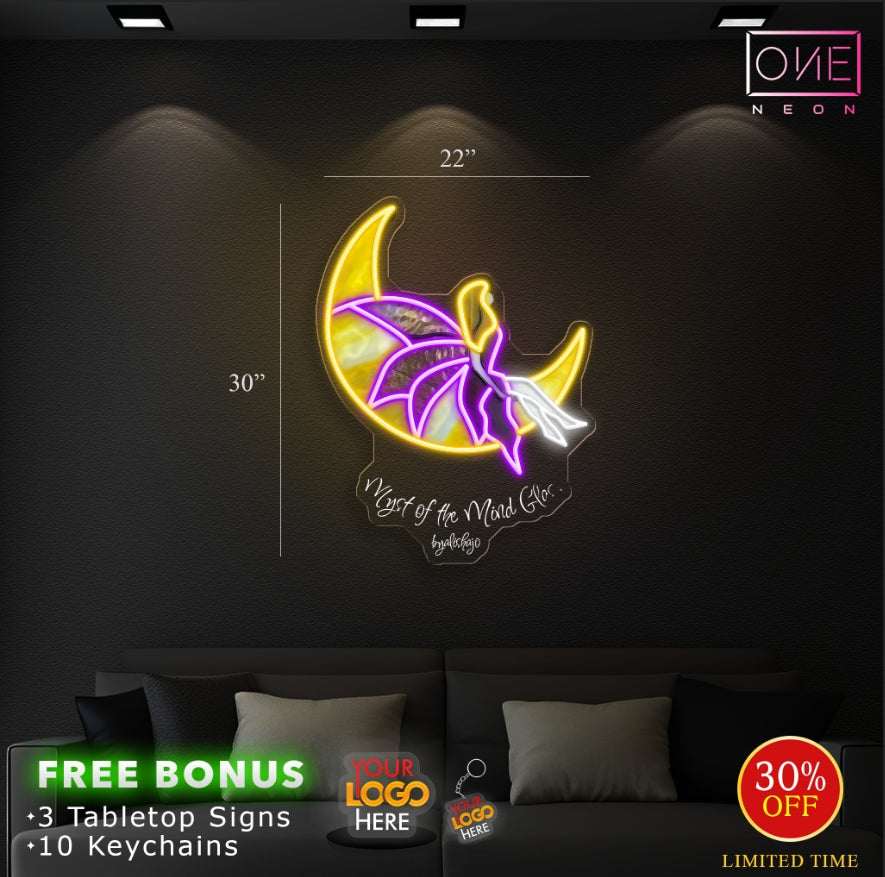 Enseigne néon LED œuvre d'art Tatoueur