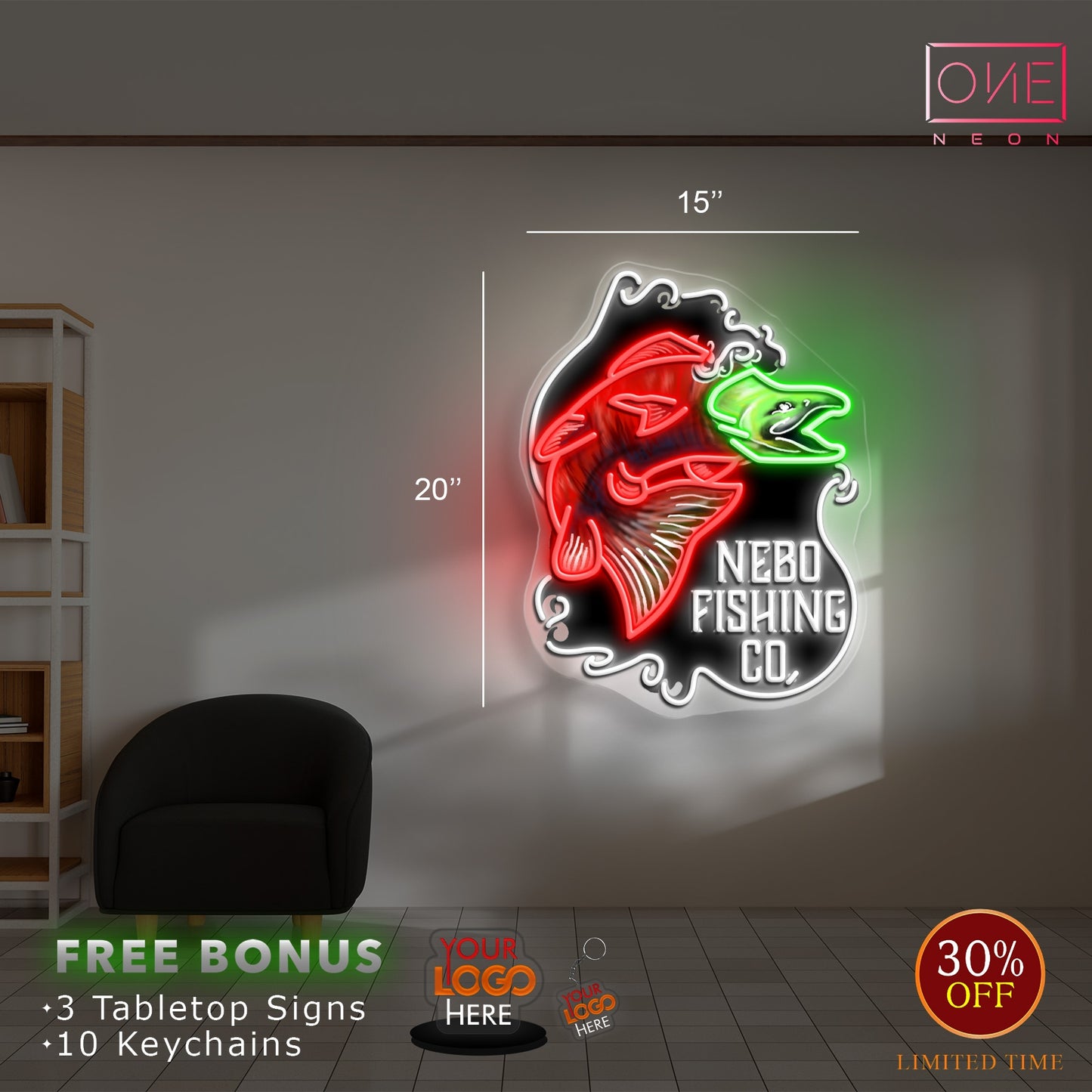 Enseigne néon LED œuvre d'art Tatoueur