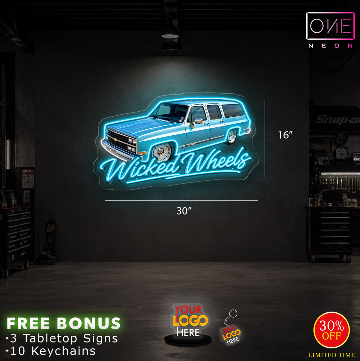 WICKED WHEELS | LED Neon Sign