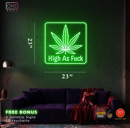 High As Fuck | LED Neon Sign