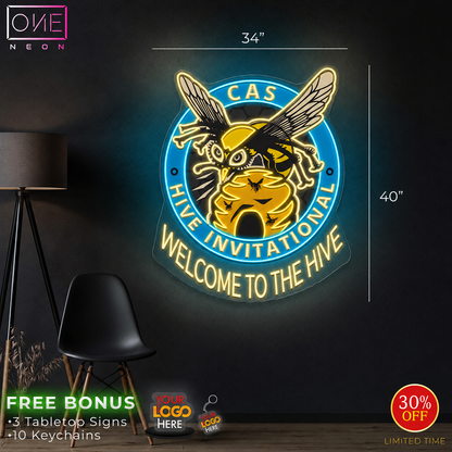 Enseigne néon LED œuvre d'art Tatoueur