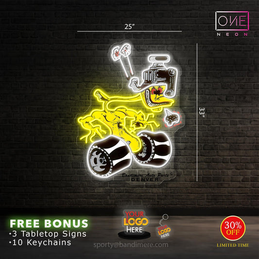 Enseigne néon LED œuvre d'art Tatoueur