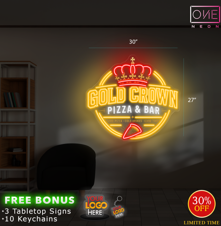 GOLD CROWN | LED Neon Sign