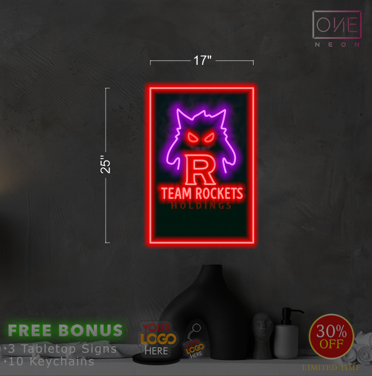 TEAM ROCKETS HOLDINGS  | LED Neon Sign (Outdoors)