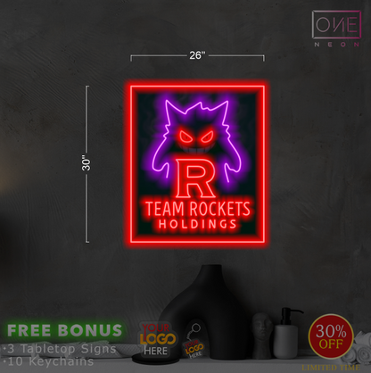 TEAM ROCKETS HOLDINGS  | LED Neon Sign (Outdoors)